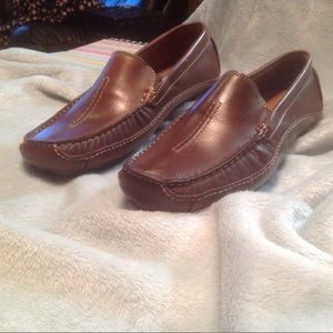 CLARKS BROWN LOAFERS WALKING DRIVING BOAT SHOES